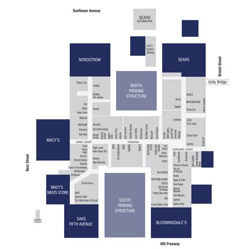 south coast plaza map.